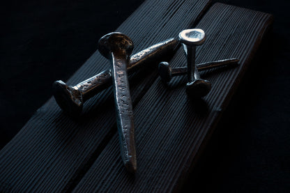 Round head hand forged crucifixion nails   - €80 | Shop now & buy direct from the artists studio - Distil Ennui ™ est.1990.
