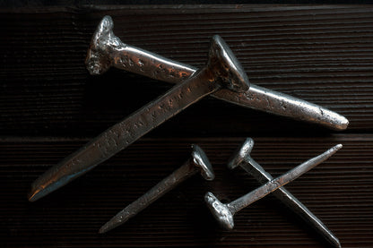 Round head hand forged crucifixion nails   - €80 | Shop now & buy direct from the artists studio - Distil Ennui ™ est.1990.