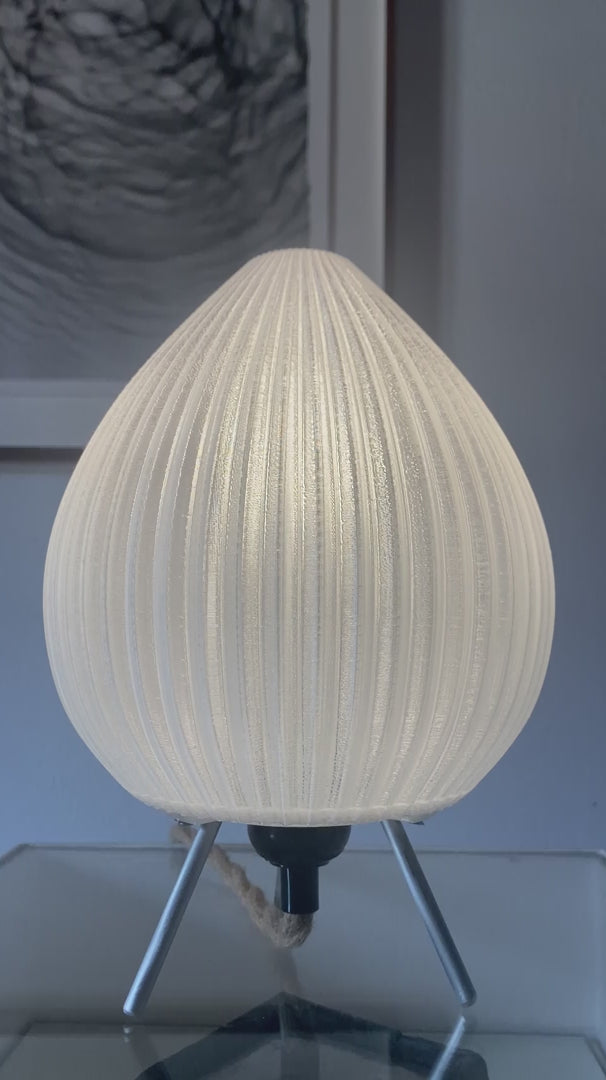 Crystal Bud lamp with LED flame bulb option