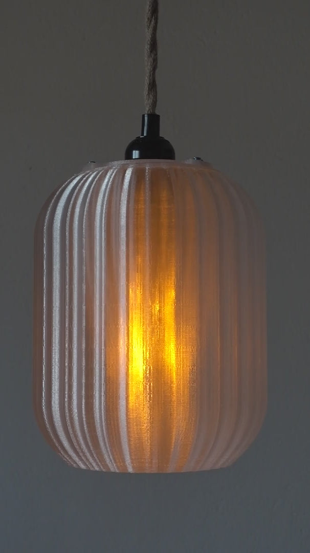 Unique handmade 3D printed ceiling light by artists