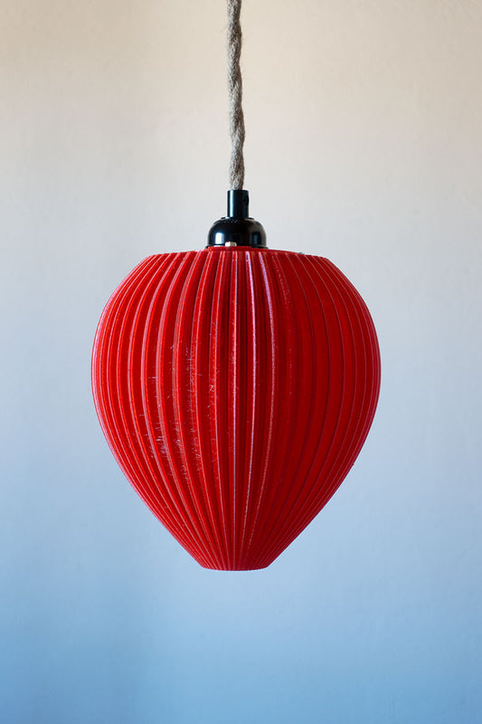 Red 'Beehive' flame LED pendant lamp  light - €140 | Shop now & buy direct from the artists studio - Distil Ennui ™ est.1990.
