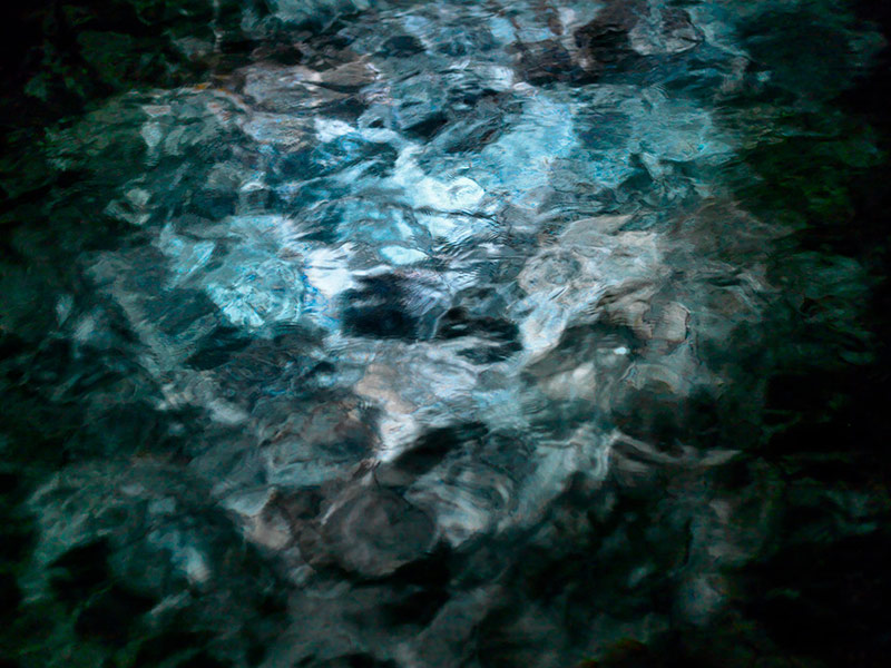 waterproof cree lighting illuminates the coral reef & ocean to create abstract water series of photographs