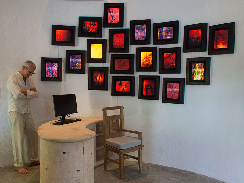 Time lapse installing 20 illuminated artworks at the Makers Place Aluminium & Plastic recycling facility